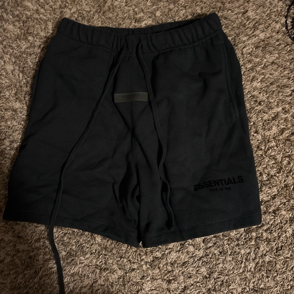Fear of God Essentials Black Athletic Shorts